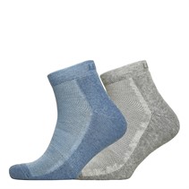 Levi's Mens Mesh Blocking Mid Cut Two Pack Socks Blue Combo