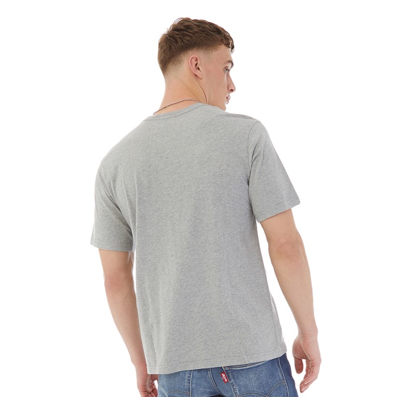 Levi's Mens Relaxed Fit T-Shirt Poster Logo Medium Heather Grey