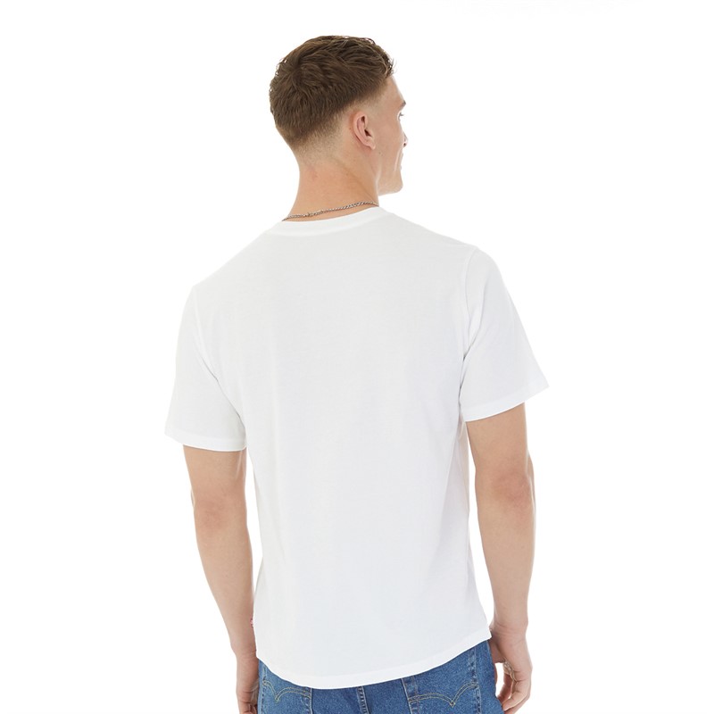 Levi's Mens Relaxed Fit T-Shirt Chrome Headline White