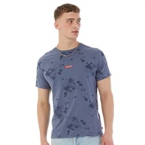 Levi's Mens Relaxed Babytab T-Shirt Splatter Paint Vintage Indigo X