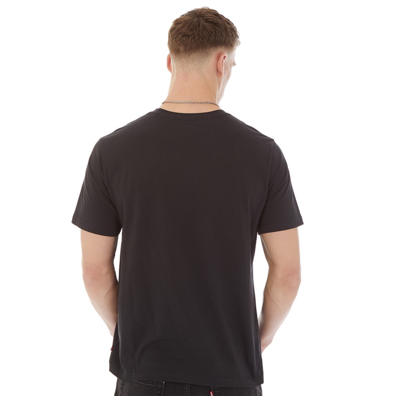 Levi's Mens Relaxed Fit T-Shirt Boxtab Caviar