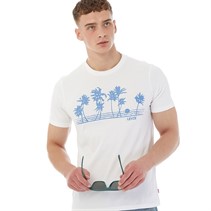 Levi's Mens Graphic T-Shirt Retro Palm Scenic White