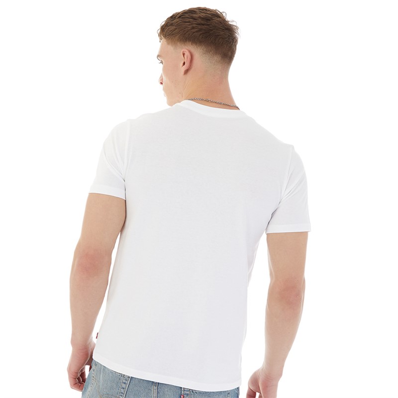 Levi's Mens Graphic T-Shirt Retro Palm Scenic White