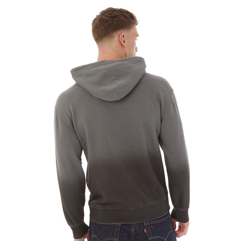 Levi's Mens Baby Tab Hoodie Sun Faded Meteorite