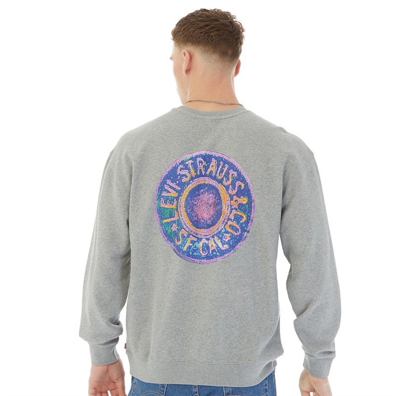 Levi's Mens Graphic Sweatshirt Button Crew Mhg