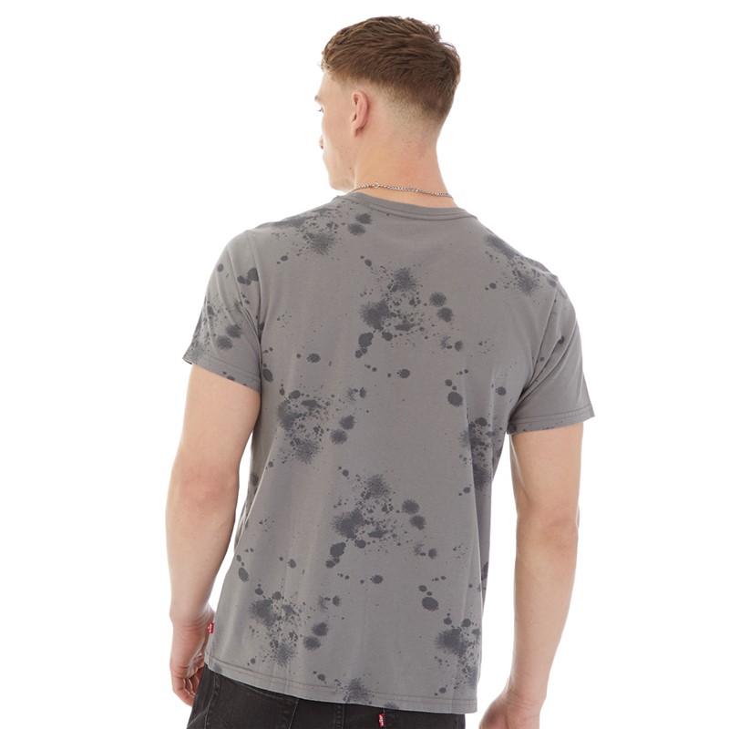 Levi's Mens Relaxed Babytab T-Shirt Splatter Paint Monogray