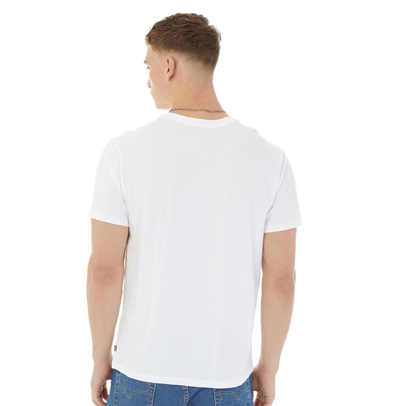 Levi's Mens Relaxed Babytab T-Shirt Boxtab Splatter White