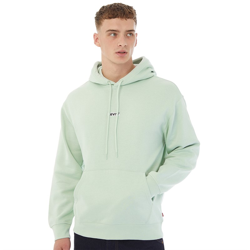 Levi's Mens Baby Tab Hoodie Aqua Foam