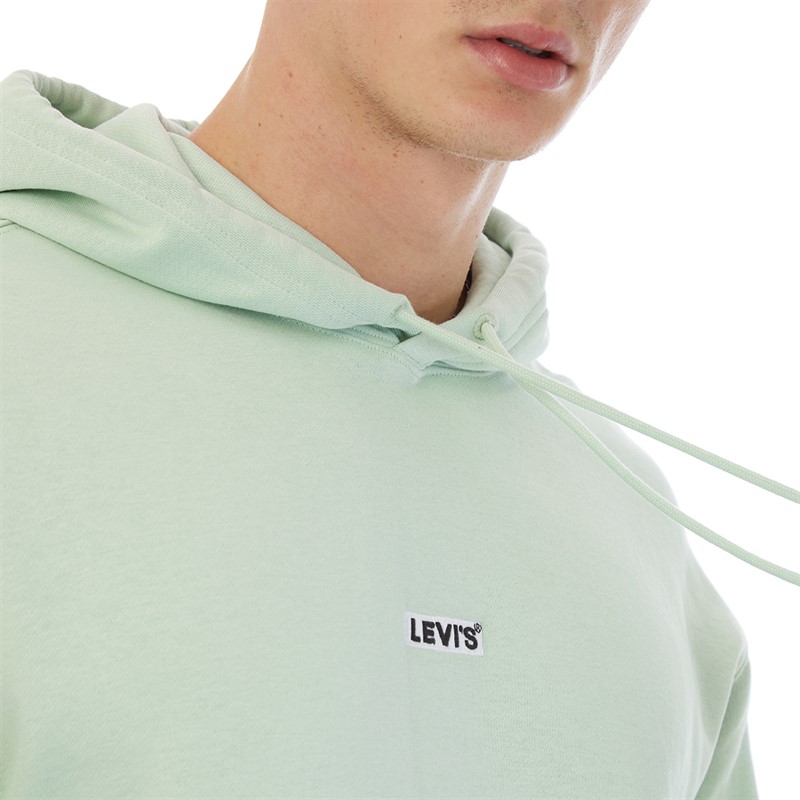 Levi's Mens Baby Tab Hoodie Aqua Foam