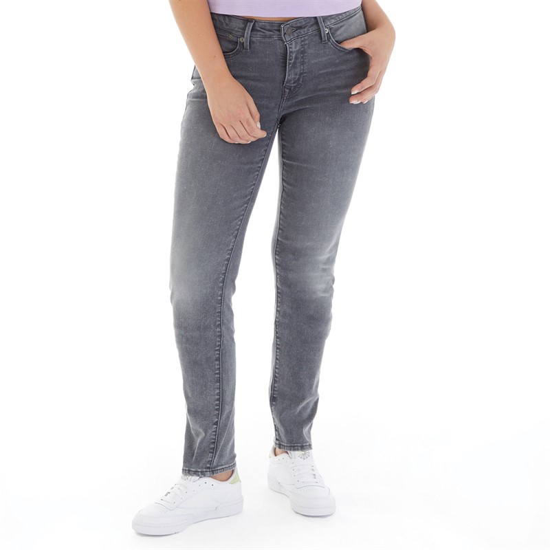 Levi's Womens 712 Slim Welt Pocket Jeans Grey Ghost