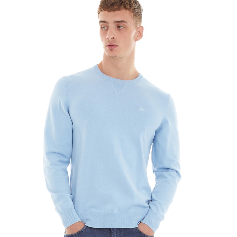 Levi's Mens Lightweight Sweatshirt Soft Chambray Blue