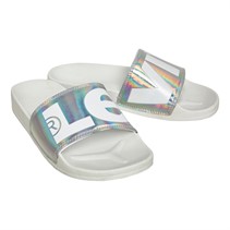 Levi's Womens June Logo Sliders Silver