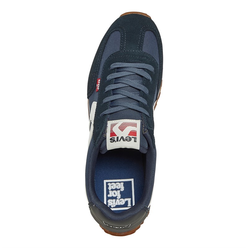 Levi's Mens Stryder Red Tab Trainers Navy Blue