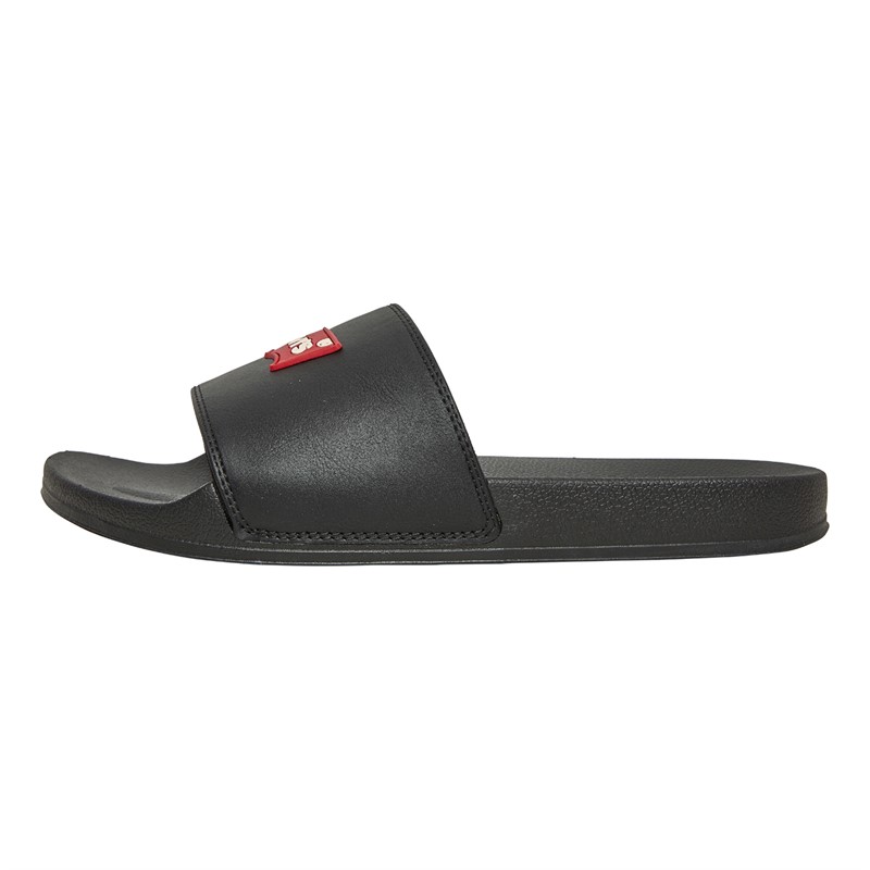 Levi's Mens June Batwing Patch Sliders Regular Black