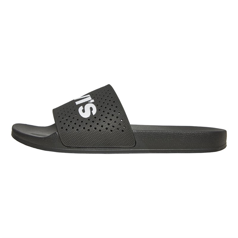 Levi's Mens June Perf Sliders Black