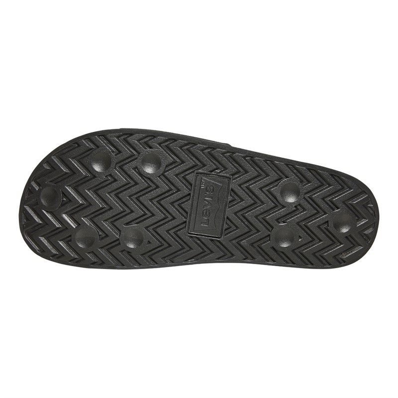 Levi's Mens June Perf Sliders Black