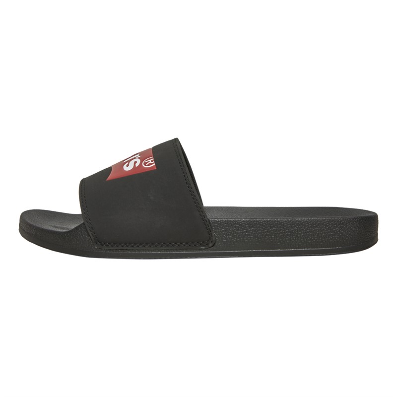Levi's Mens June Batwing Sliders Regular Black
