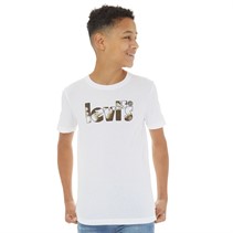 Levi's Jongens Camo Poster Logo T-shirt Helwit