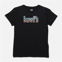 Levi's Boys Ombre Checkered Poster T-Shirt Black