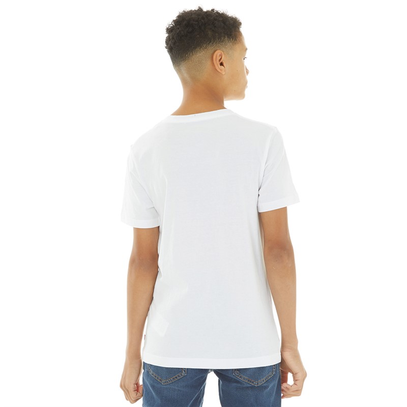 Levi's Jongens T-shirt met Landschap Print Wit