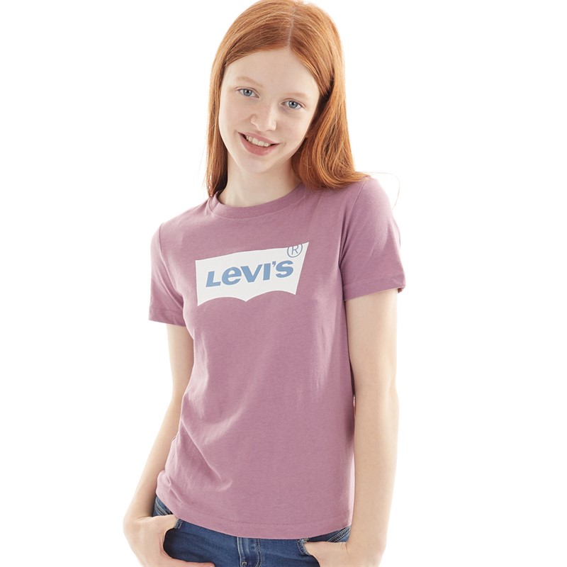 Levi s T shirt a manches chauve souris Fille Orchidee sombre