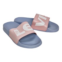 Levi's Junior Girls June Logo Sliders Pink/Blue