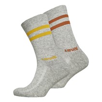 Levi's Mens Stripe Two Pack Regular Cut Socks Orange