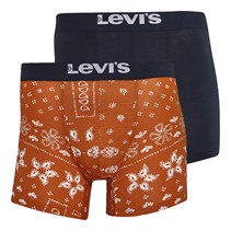 Levi's Mens Summer Bandana AOP Two Pack Boxer Briefs Orange