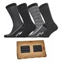 Levi's Mens Denim Fair Four Pack Regular Cut Socks With Gift Box Black Combo
