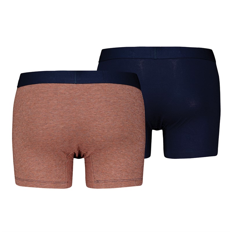 Levi's Mens Optical Illusion Two Pack Boxer Briefs Orange