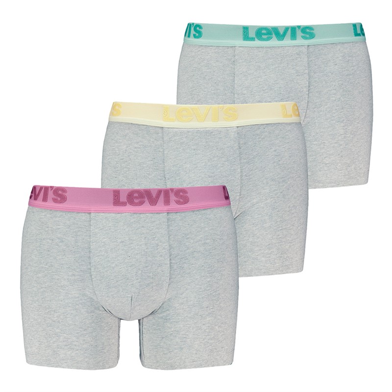 Levi's Mens Premium Three Pack Boxer Briefs Green/Pink