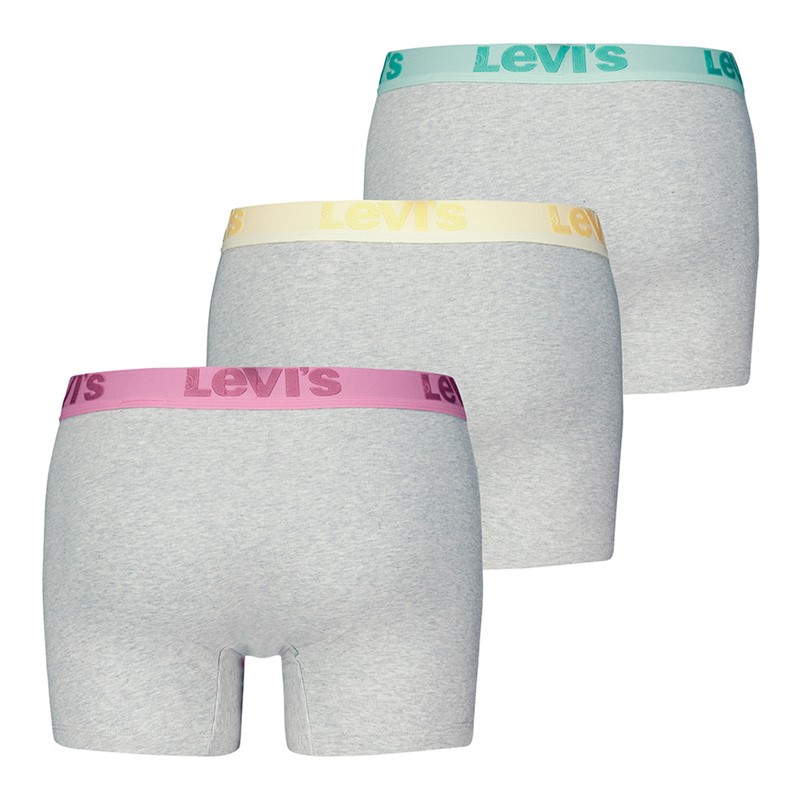 Levi's Mens Premium Three Pack Boxer Briefs Green/Pink