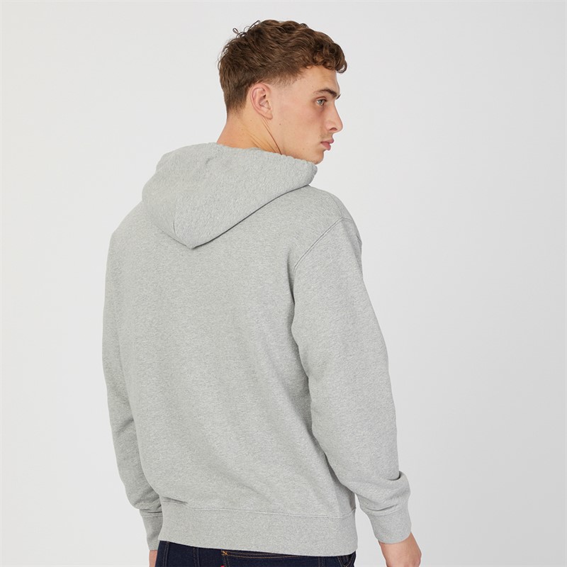 Levi's Mens Relaxed Fit Chrome Headline Hoodie Medium Heather Grey