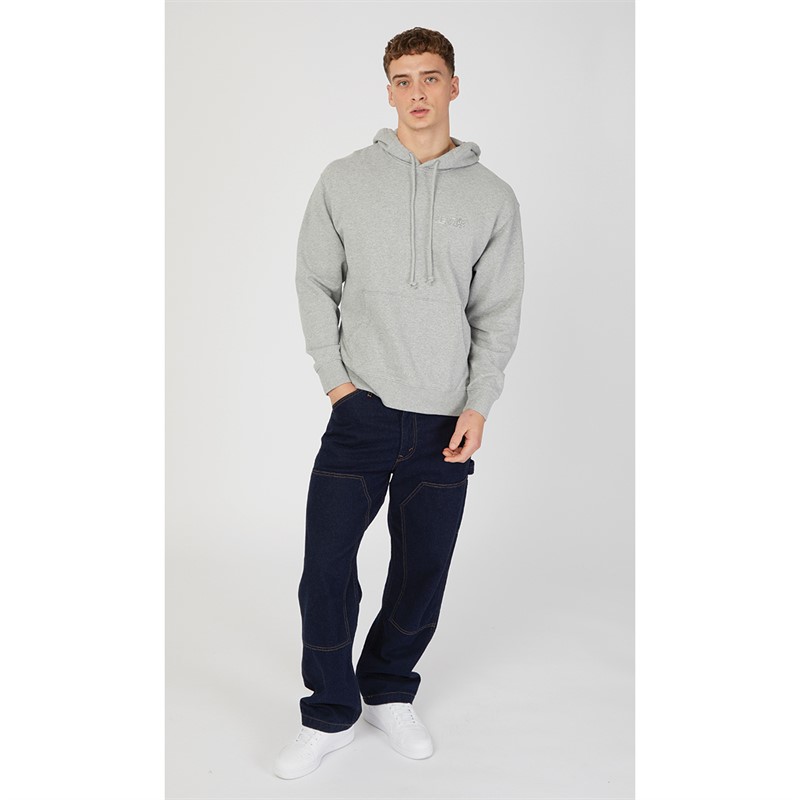 Levi's Mens Relaxed Fit Chrome Headline Hoodie Medium Heather Grey