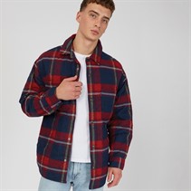 Levi's Mens Ingleside Overshirt Gunnar Plaid Rhythmic Red