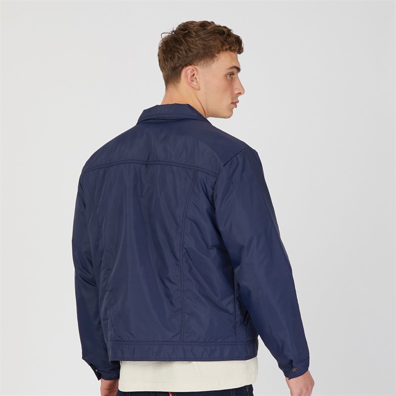 Levi's Mens Relaxed Fit Padded Trucker Jacket Peacoat