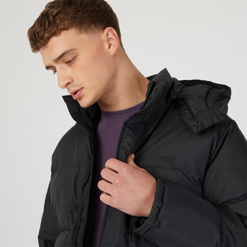 Buy Levi s Mens Laurel Short Puffer Jet Black