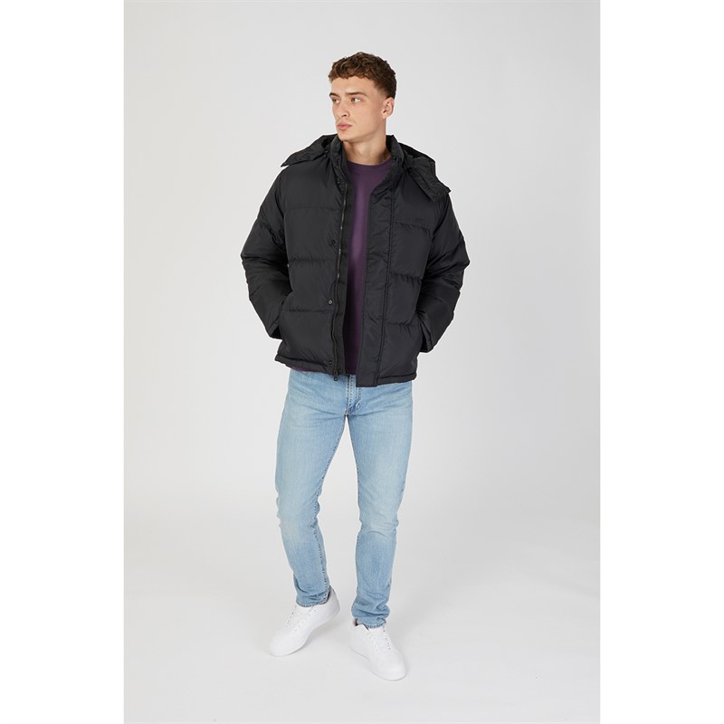 Levi's Mens Laurel Short Puffer Jet Black