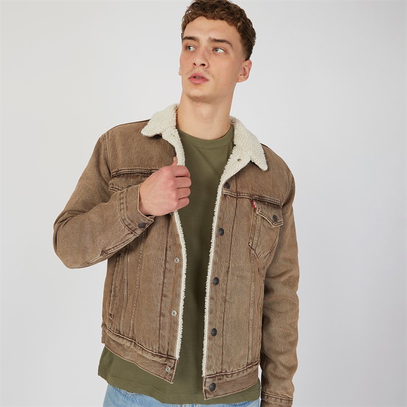 Levi's Mens Sherpa Trucker Jacket Breakfast Sandwich Sherpa