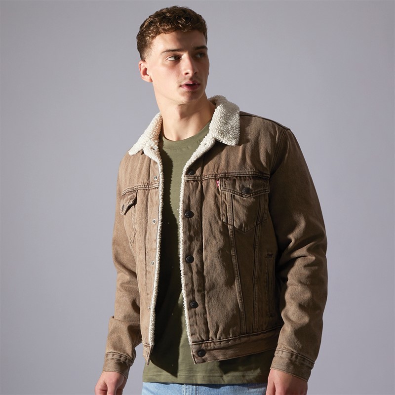 Levi's Mens Sherpa Trucker Jacket Breakfast Sandwich Sherpa