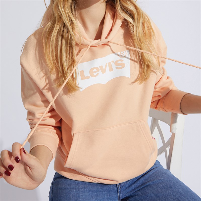 Levi's Womens Graphic Standard Hoodie Hoodie Ssnl Bw Almond Cream