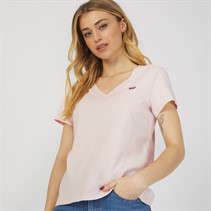 Levi's Womens Perfect V-Neck T-Shirt Mauve Chalk