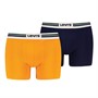 Levi's Mens Placed Logo Two Pack Boxer Briefs Yellow