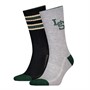 Levi's Mens Lo-Fi Prep Two Pack Regular Cut Socks Green Combo