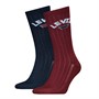 Levi's Mens Arched Logo Two Pack Regular Cut Socks Chocolate Truffel