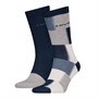 Levi's Mens Plaid Two Pack Regeular Cut Socks Blue Combo