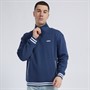 Levi's Mens Relay 1/4 Zip Sweatshirt Wilbour Stripe Sargasso Sea