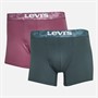 Levi's Mens Monstera Leaf Waistband Two Pack Boxer Briefs Pink Combo