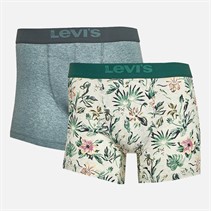 Levi's Mens Flower AOP Two Pack Boxer Briefs Off White