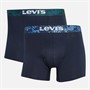 Levi's Mens Monstera Leaf Waistband Two Pack Boxer Briefs Navy/Green